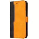 Xiaomi Redmi Note 13 5G, Oldalra nyíló tok, stand, kártyatartóval, kézpánttal, Wooze Colour Wallet, narancssárga