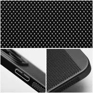   Xiaomi Redmi Note 13 Pro 4G / Poco M6 Pro 4G, Műanyag hátlap védőtok, légáteresztő, lyukacsos minta, Breezy, fekete