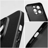   Xiaomi Redmi Note 13 Pro 4G / Poco M6 Pro 4G, Műanyag hátlap védőtok, légáteresztő, lyukacsos minta, Breezy, fekete