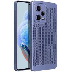   Xiaomi Redmi Note 13 Pro 4G / Poco M6 Pro 4G, Műanyag hátlap védőtok, légáteresztő, lyukacsos minta, Breezy, kék