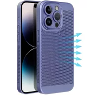   Xiaomi Redmi Note 13 Pro 4G / Poco M6 Pro 4G, Műanyag hátlap védőtok, légáteresztő, lyukacsos minta, Breezy, kék