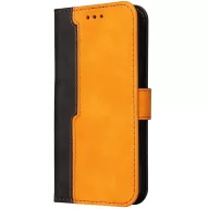   Xiaomi Redmi Note 13 Pro 4G / Poco M6 Pro 4G, Oldalra nyíló tok, stand, kártyatartóval, kézpánttal, Wooze Colour Wallet, narancssárga