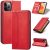 Samsung Galaxy A55 5G SM-A556B, Oldalra nyíló tok, stand, kártyatartóval, Wooze Business, piros