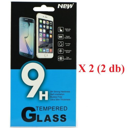 Huawei P30 Lite, 2db Kijelzővédő fólia, ütésálló fólia (az íves részre NEM hajlik rá!), Tempered Glass (edzett üveg), Clear