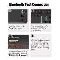   Apple iPad Pro 13 (2024 / 2025), Bluetooth billentyűzetes, mappa tok, Touch Pad, mágneses rögzítés, Wooze Simple Touch, fekete