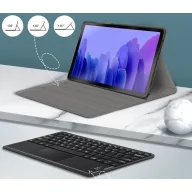   Apple iPad Pro 13 (2024 / 2025), Bluetooth billentyűzetes, mappa tok, Touch Pad, mágneses rögzítés, Wooze Simple Touch, fekete