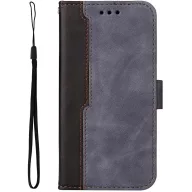   Huawei Honor 200, Oldalra nyíló tok, stand, kártyatartóval, kézpánttal, Wooze Colour Wallet, szürke