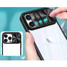 Apple iPhone 16, Műanyag hátlap + szilikon keret, átlátszó akril hátlap, kamera védelem, Wooze Trendy, zöld