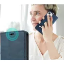 Apple iPhone 16, Oldalra nyíló tok, stand, kártyatartóval, kézpánttal, Wooze Business Plus, kék