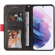   Apple iPhone 16, Oldalra nyíló tok, stand, kártyatartóval, kézpánttal, Wooze Colour Wallet, piros