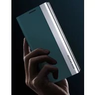   Apple iPhone 16, Oldalra nyíló tok, stand, Wooze Silver Line, rózsaszín