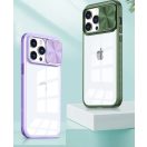 Apple iPhone 16 Plus, Műanyag hátlap + szilikon keret, átlátszó akril hátlap, kamera védelem, Wooze Trendy, fekete