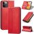 Apple iPhone 16 Plus, Oldalra nyíló tok, stand, kártyatartóval, Wooze Business, piros