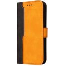 Apple iPhone 16 Pro, Oldalra nyíló tok, stand, kártyatartóval, kézpánttal, Wooze Colour Wallet, narancssárga