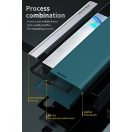 Apple iPhone 16 Pro, Oldalra nyíló tok, stand, Wooze Silver Line, világosszürke