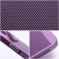   Apple iPhone 16 Plus, Műanyag hátlap védőtok, légáteresztő, lyukacsos minta, Breezy, lila