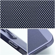   Apple iPhone 16 Plus, Műanyag hátlap védőtok, légáteresztő, lyukacsos minta, Breezy, kék