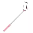 Prémium selfie bot, 19 - 70 cm, forgatható, exponáló gombbal, bluetooth-os, v4.0, tripod, világítással, R1S, rózsaszín