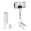 Prémium selfie bot, 19 - 70 cm, forgatható, exponáló gombbal, bluetooth-os, v4.0, tripod, világítással, R1S, fehér