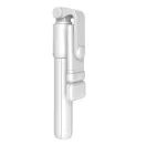 Prémium selfie bot, 19 - 70 cm, forgatható, exponáló gombbal, bluetooth-os, v4.0, tripod, világítással, R1S, fehér