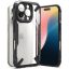 Apple iPhone 16 Pro Max, Műanyag hátlap + szilikon keret, közepesen ütésálló, Ringke Fusion X, átlátszó/fekete