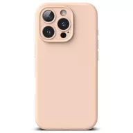   Apple iPhone 16 Pro Max, Szilikon tok, mikrofiber belső, közepesen ütésálló, Magsafe kompatibilis, Ringke Silicone Magnetic, rózsaszín