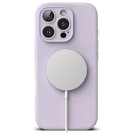   Apple iPhone 16 Pro Max, Szilikon tok, mikrofiber belső, közepesen ütésálló, Magsafe kompatibilis, Ringke Silicone Magnetic, lila