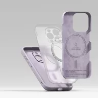  Apple iPhone 16 Pro Max, Szilikon tok, mikrofiber belső, közepesen ütésálló, Magsafe kompatibilis, Ringke Silicone Magnetic, lila