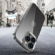   Apple iPhone 16 Pro, Műanyag hátlap védőtok + szilikon keret, FlexAir Hybrid, átlátszó