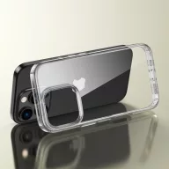   Apple iPhone 16 Pro, Műanyag hátlap védőtok + szilikon keret, FlexAir Hybrid, átlátszó