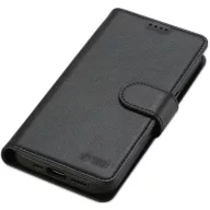   Apple iPhone 16 Pro, Oldalra nyíló tok, stand, mágnes csattal, kivehető tokkal, Magsafe töltővel kompatibilis, TP Wallett Magsafe, fekete