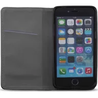   Apple iPhone 16 Plus, Oldalra nyíló tok, stand, Smart Magnet, fekete