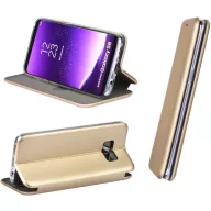   Apple iPhone 16, Oldalra nyíló tok, stand, Forcell Elegance, arany