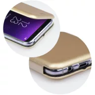   Apple iPhone 16, Oldalra nyíló tok, stand, Forcell Elegance, arany