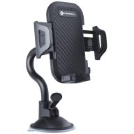   Autós tartó, Univerzális, szélvédőre vagy műszerfalra rögzíthető, tapadókorongos, max. 95 cm széles készülékekhez, Forcell Carbon Bracket 17, fekete