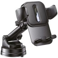   Autós tartó, univerzális, szélvédőre vagy műszerfalra rögzíthető, tapadókorongos, 55 - 100 cm készülékekhez, 360°-ban forgatható, teleszkópos, Forcell F-Grip Guardian, fekete