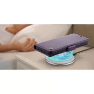   Apple iPhone 15 Pro Max, Oldalra nyíló tok, stand, kártyatartóval, RFID technológiával, Wooze CaseME, lila