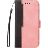   Samsung Galaxy A16 4G / A16 5G SM-A165F / A166B, Oldalra nyíló tok, stand, kártyatartóval, kézpánttal, Wooze Colour Wallet, rózsaszín