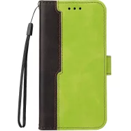   Samsung Galaxy A16 4G / A16 5G SM-A165F / A166B, Oldalra nyíló tok, stand, kártyatartóval, kézpánttal, Wooze Colour Wallet, zöld