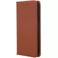   Samsung Galaxy A16 4G / A16 5G SM-A165F / A166B, Oldalra nyíló tok, valódi bőrtok, stand, Smart Pro, barna