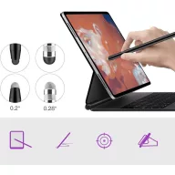  Univerzális toll, (bármilyen kapacitív kijelzőhöz), USP100 4-TIP Stylus Pen, lila/rózsaszín