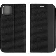   Samsung Galaxy A16 4G / A16 5G SM-A165F / A166B, Oldalra nyíló tok, stand, kártyatartóval, textil minta, Sensitive Book, fekete