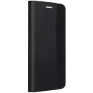 Samsung Galaxy A16 4G / A16 5G SM-A165F / A166B, Oldalra nyíló tok, stand, kártyatartóval, textil minta, Sensitive Book, fekete