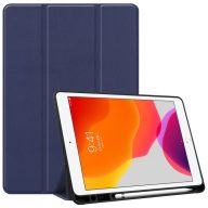   Samsung Galaxy Tab S9 FE Plus (12.4) SM-X610 / X616B, mappa tok, érintőceruza tartó, érintőceruza nélkül, Trifold, Wooze Trifold Pencil Holder, sötétkék