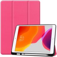   Apple iPad Air 13 (2024 / 2025), mappa tok, érintőceruza tartó, érintőceruza nélkül, Smart Case, Wooze Trifold Pencil Holder, magenta