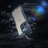   Xiaomi Redmi 14C / Poco C75, Szilikon tok, közepesen ütésálló, légpárnás sarok, akril hátlap, Anti-Drop Case, átlátszó/sötétkék