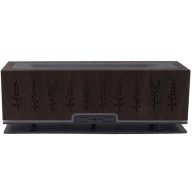   Fa hatású párásító, ultrahangos aromaterápiás diffúzor, 200 ml-es tartály, időzítővel, lánghatású világítással, távirányítóval, Wooze Flaming Fragrance, sötétbarna