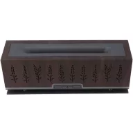  Fa hatású párásító, ultrahangos aromaterápiás diffúzor, 200 ml-es tartály, időzítővel, lánghatású világítással, távirányítóval, Wooze Flaming Fragrance, sötétbarna
