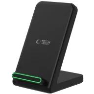   Univerzális vezeték nélküli töltő állomás, Qi Wireless, 15W, asztali tartó, LED-es, Tech-Protect QI15W-A40, fekete