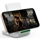 Univerzális vezeték nélküli töltő állomás, Qi Wireless, 15W, asztali tartó, LED-es, Tech-Protect QI15W-A40, fehér